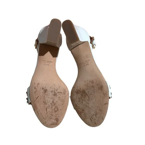 Kate Spade New York Tansy Embellished Dress Sandals‎ Size 9.5B Ivory Lady Bug - Picture 5 of 10